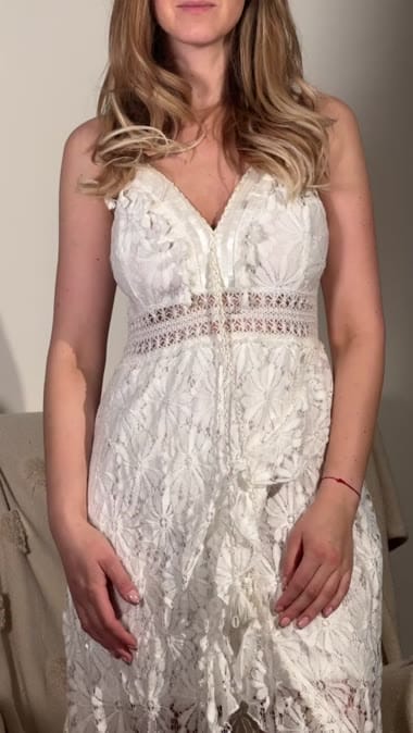 White dress, MILF attitude